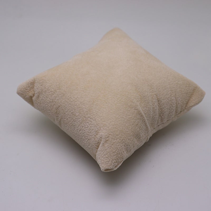 وسادة صغيرة من جلد PU مصنع وسادة فخمة مع حبات فleece لحقيبة عرض ثابتة ساعة صندوق وسادة - Image 5